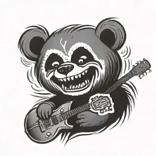 Grateful dead bear tattoo design idea