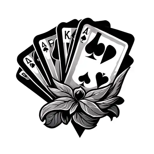 life is a gamble symbols tattoo design idea