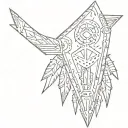 Native American arrowhead tattoo design idea