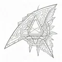 Native American arrowhead tattoo design idea