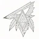 Native American arrowhead tattoo design idea