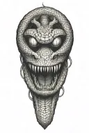 snake wrapped tattoo design idea