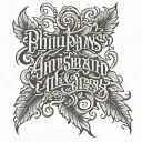 philippians 4:13 written in cursive tattoo design idea