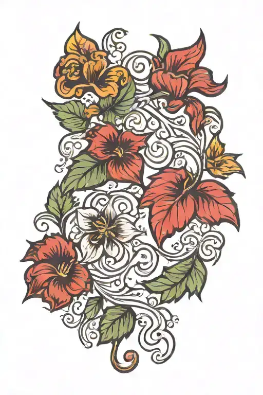 Vine tattoo design idea