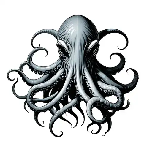 shoulder cthulhu tentacle tattoo design idea