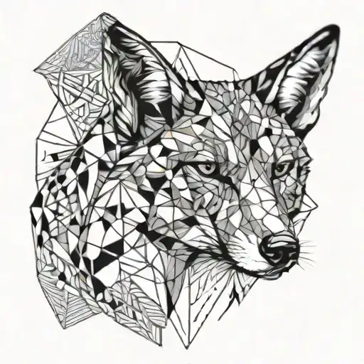coyote and dream tattoo design idea