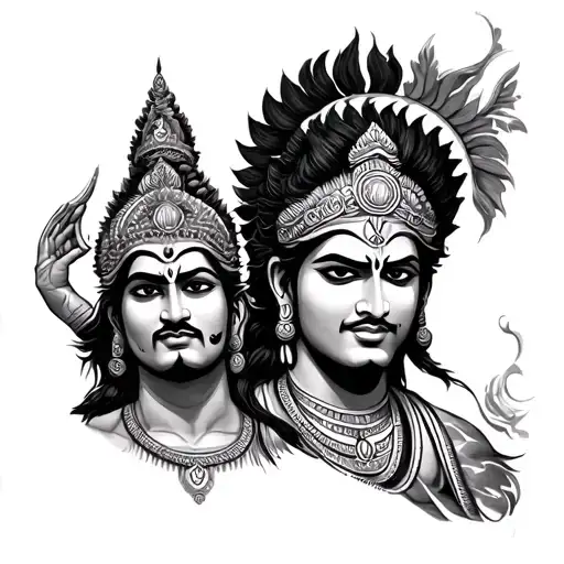 ravana with shiva tatoo tattoo design idea