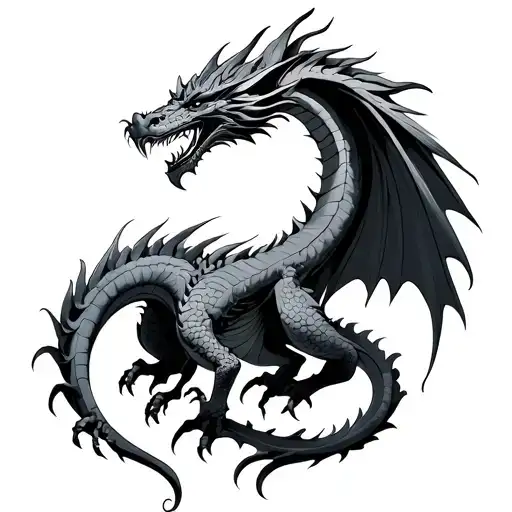Fourth Wing dragon tattoo design idea