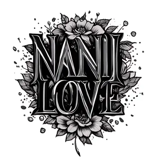 "Nani LOVE" bones tattoo design idea