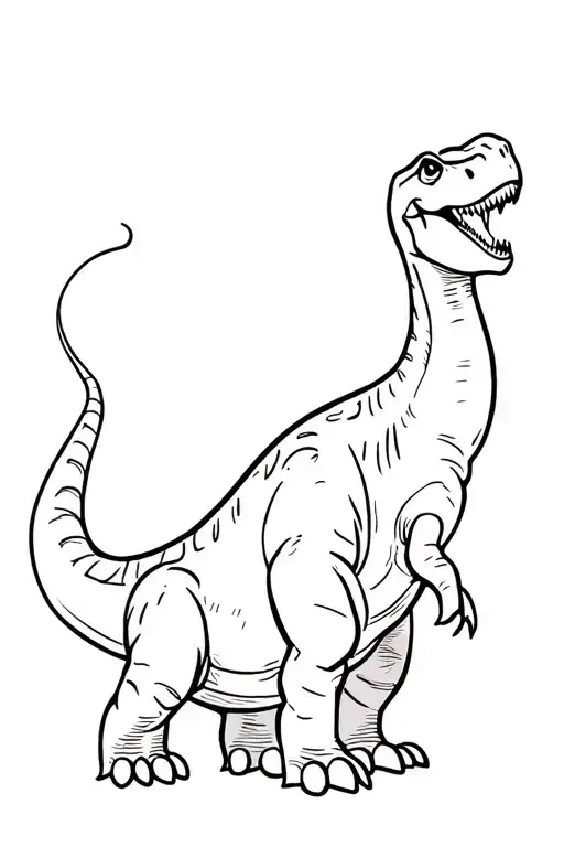 cute dinosaur representing a family with me being a trex at the front of the pack tattoo design idea