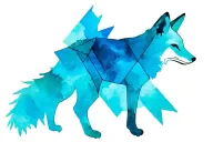 abstract renard nature geometric line solitude tattoo design idea