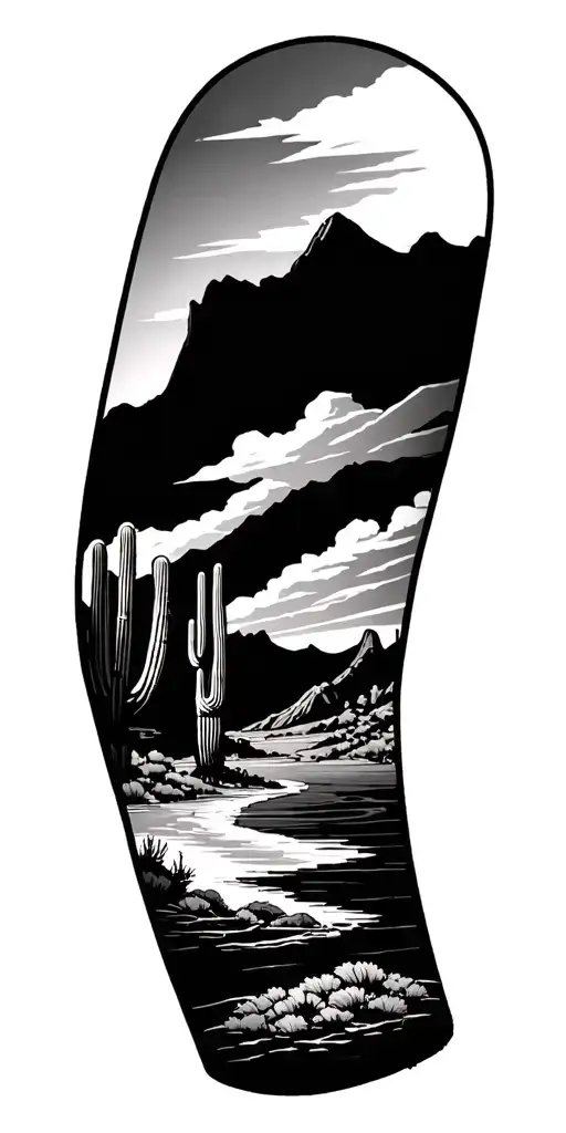 arizona scenery tattoo tattoo design idea