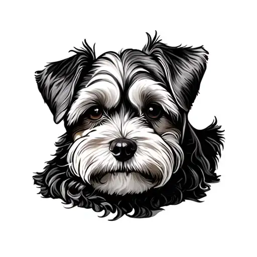 Cockapoo tattoo design idea