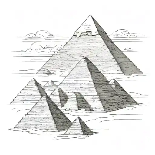 pyramids of giza tattoo design idea