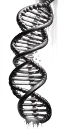 double helix dna strand tattoo design idea