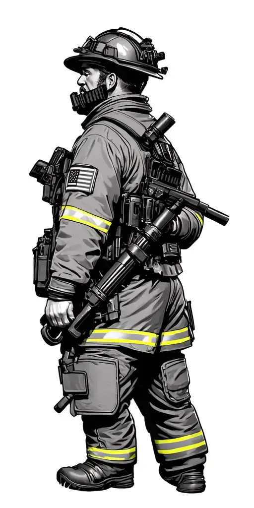 America Firefighter SWAT tattoo design idea