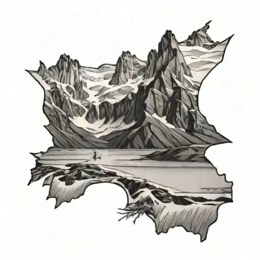 Perito Moreno Glacier National Park tattoo design idea