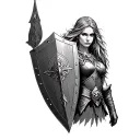 Shield Maiden tattoo design idea