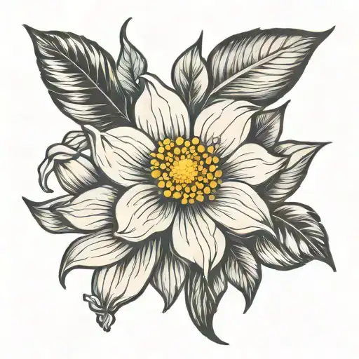 april and September birth flower tattoo design idea