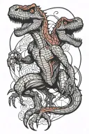 t-rex spiderman tattoo design idea