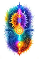 chakra symbols incorporated tattoo design idea