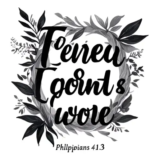 bible verse Philippians 4:13 tattoo design idea