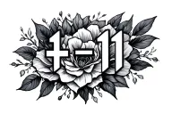 1+1=11 tattoo design idea