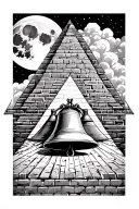 pink floyd pyramid prism, moon, brick wall and division bells tattoo design idea