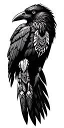 native american tribal raven sleeve tattoo tattoo design idea