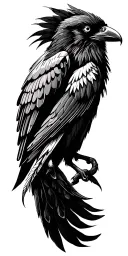 native american tribal raven sleeve tattoo tattoo design idea