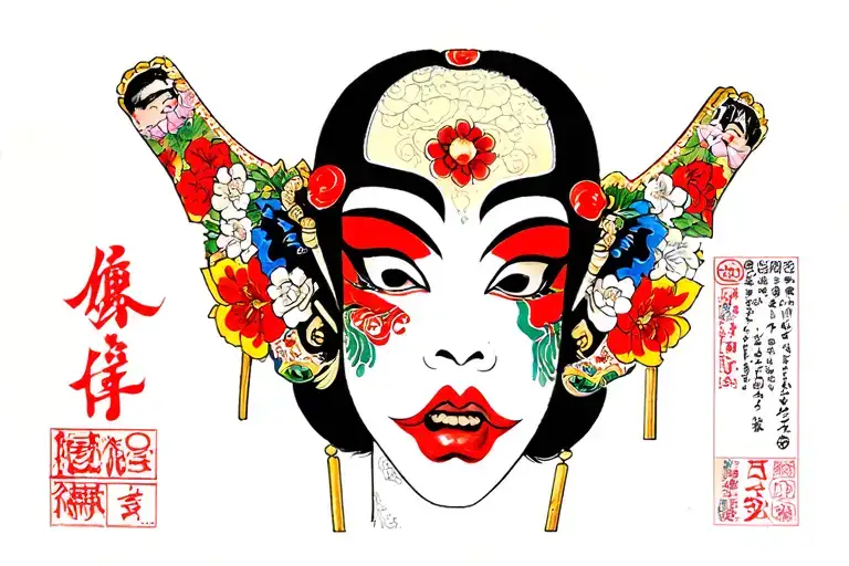 kabukicho shibuya tokyo kabuki tattoo design idea