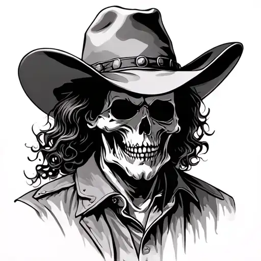 Ghost Cowboy tattoo design idea