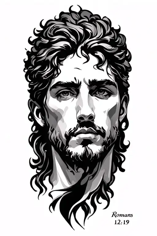 Romans 12:19 tattoo design idea