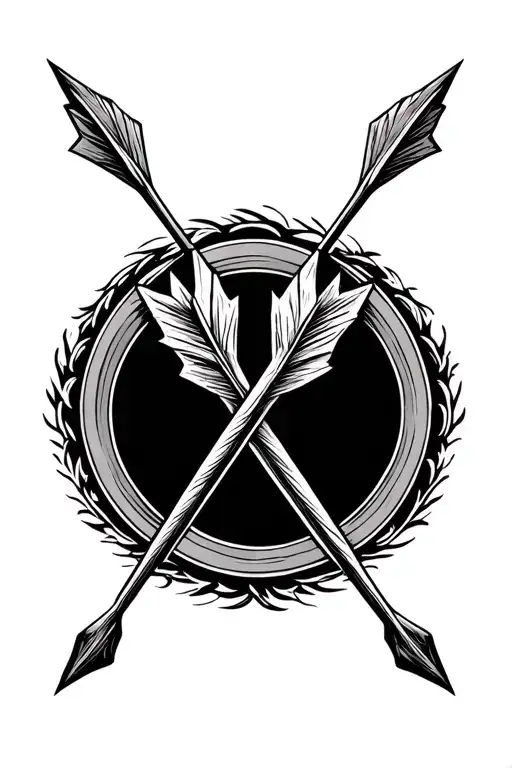 double arrows crossed tattoo design idea