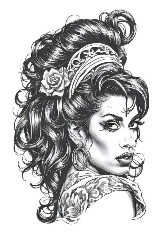 amy winehouse tattoo design idea