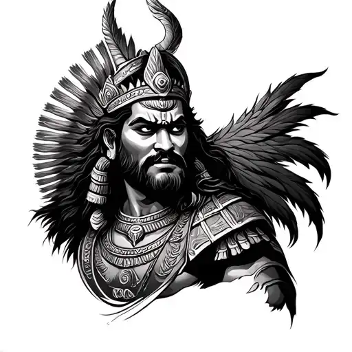 legendary warrior king ravana Sri lanka tattoo design idea