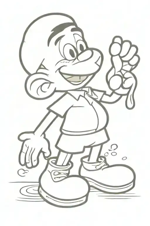 obama stomping on smurfs tattoo design idea