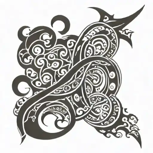 'satyam' is written in neo tribal tattoo tattoo design idea