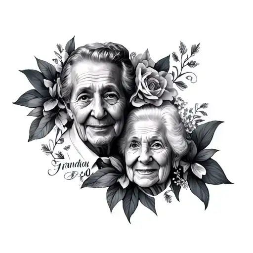 Memorial Grandparents tattoo design idea