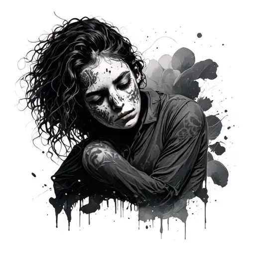 physical and psychological abuse, complex post-traumatic stress disorder, depressionen tattoo design idea