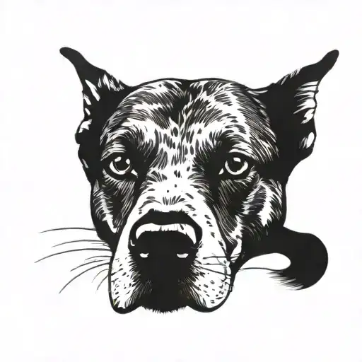 dog nose print tattoo design idea