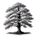Alder Tree grove tattoo design idea