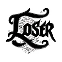 "Loser" loser taxt tattoo design idea