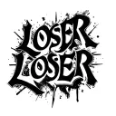 "Loser" loser taxt tattoo design idea