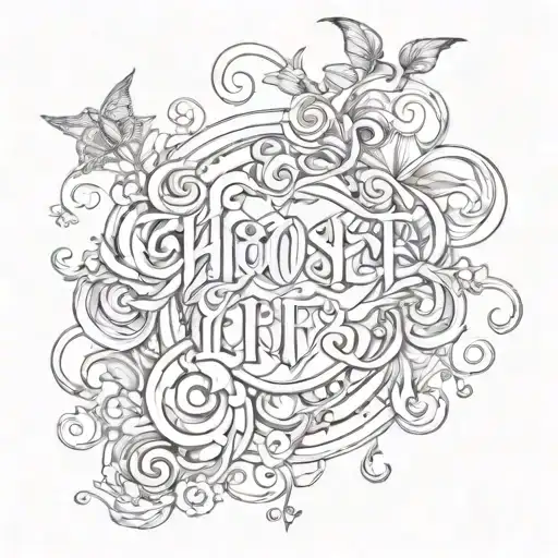 choose life tattoo tattoo design idea