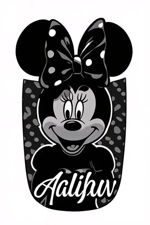 "Aaliyah" minnie mouse tattoo design idea