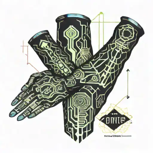 synthetic anatomy arm sleeve tattoo design idea