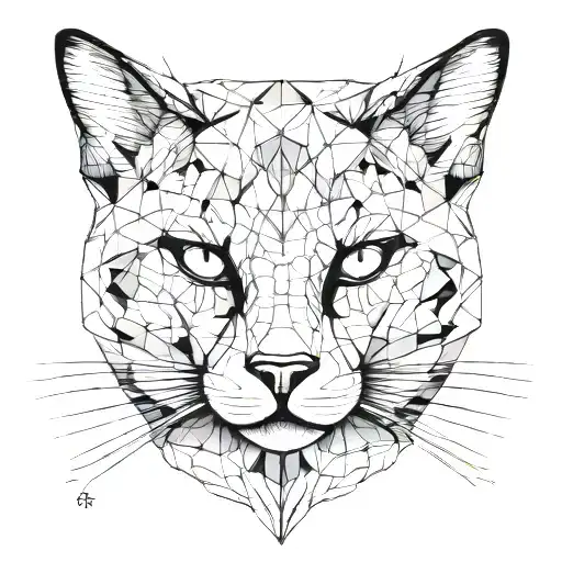 siamese cat head tattoo design idea