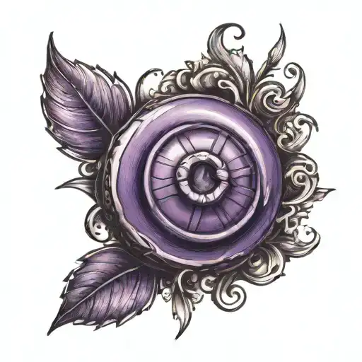 A Purple Button tattoo design idea
