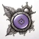A Purple Button tattoo design idea